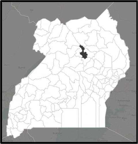 Figure 1. Lira district, Northern Uganda.This study took place at Lira Regional Referral Hospital, serving eight surrounding districts and approximately 2,000,000 persons.