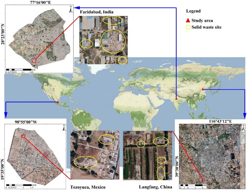 Figure 1. Study areas.