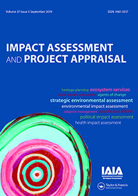 Cover image for Impact Assessment and Project Appraisal, Volume 37, Issue 5, 2019