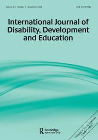 Cover image for International Journal of Disability, Development and Education, Volume 63, Issue 6, 2016