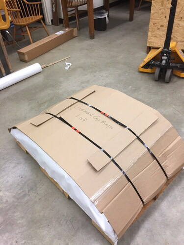 Figure 6. UT maps being packed prior to shipment.