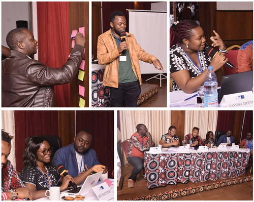 Figure 2. Collage of workshop activities and debates. March 2023. Source: Césaire Shooting, Cameroon.