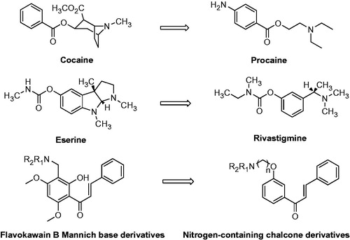 Figure A1. Some examples of the derivatives from natural products with structural simplification.