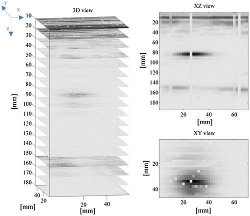 Figure 12. C-Scan results for the artificial defect in the form of a flat-bottomed hole.