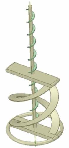 Figure 14. (D5) Helical stirrer with helical shaft.