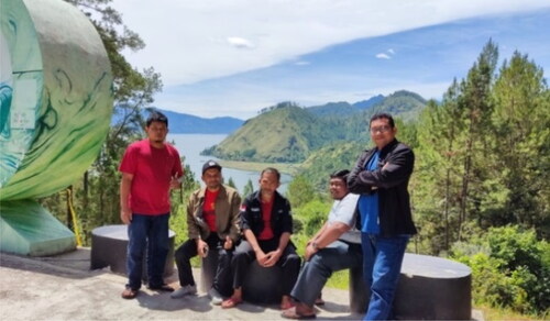 Figure 1. Bur Telege peak with background Lut Tawar Lake.