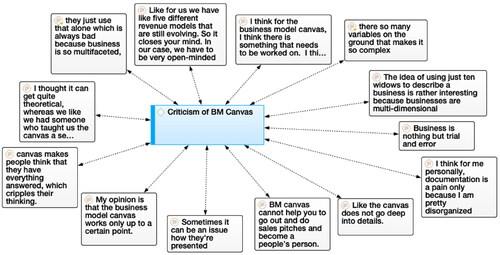 Figure 1. General criticism of business model framework.