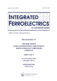 Cover image for Integrated Ferroelectrics, Volume 219, Issue 1, 2021