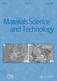 Cover image for Materials Science and Technology, Volume 33, Issue 10, 2017