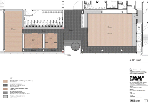 Figure 1 Manalo and White Architects, Architectural Plan of Focal Point Gallery, 2013. Courtesy: Focal Point Gallery.