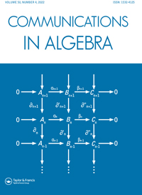 Cover image for Communications in Algebra, Volume 50, Issue 4, 2022