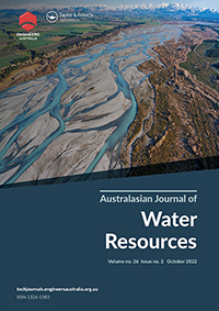 Cover image for Australasian Journal of Water Resources, Volume 26, Issue 2, 2022