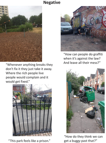 Figure 5. Examples of environments considered unhelpful/negative, in terms of opportunities for play and interaction.