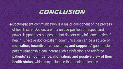 Figure 7. Benefits of effective doctor-patient communication [Citation8]