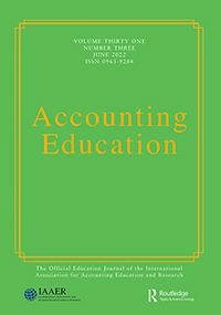 Cover image for Accounting Education, Volume 31, Issue 3, 2022