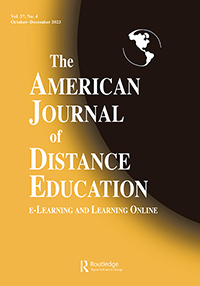 Cover image for American Journal of Distance Education, Volume 37, Issue 4, 2023