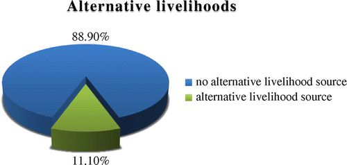 Figure 2. Beneficiary’s alternative livelihood source(s).