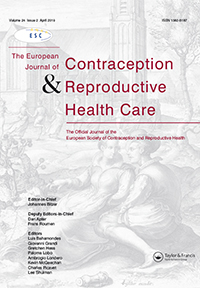 Cover image for The European Journal of Contraception & Reproductive Health Care, Volume 24, Issue 2, 2019