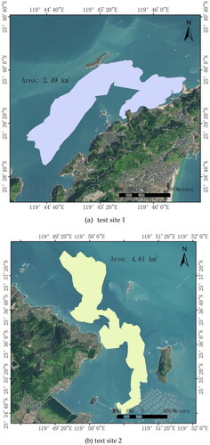 Figure 13. The generated map for red monitoring of the two test sites.