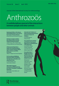 Cover image for Anthrozoös, Volume 36, Issue 2, 2023