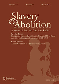 Cover image for Slavery & Abolition, Volume 42, Issue 1, 2021