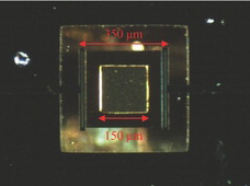 Figure 3. Photograph of a TES microcalorimeter device.