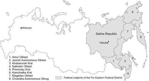Figure 1. The Far East Federal District (as of October 2018).