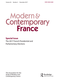 Cover image for Modern & Contemporary France, Volume 25, Issue 4, 2017