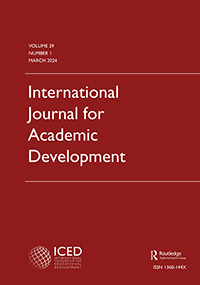 Cover image for International Journal for Academic Development, Volume 29, Issue 1, 2024