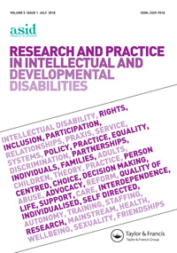 Cover image for Research and Practice in Intellectual and Developmental Disabilities, Volume 5, Issue 1, 2018