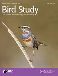 Cover image for Bird Study, Volume 62, Issue 4, 2015