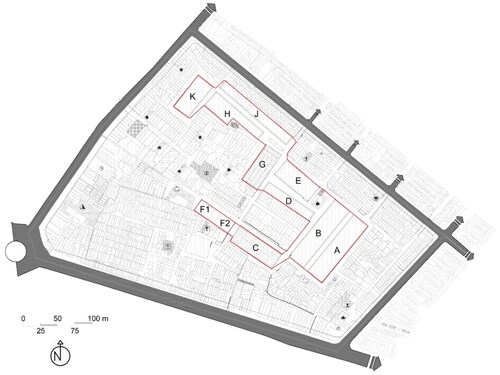 Figure 2. The area of Chung Cu Nguyen Thien Thuat are highlighted in red (plan retrieved from the Planning Department of People’s Committee of Ward 1, District 3 - 2018. Reproduced by the authors, 2018).