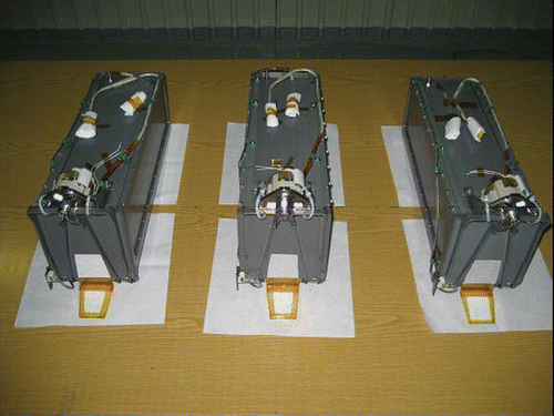 Figure 12 The three P‐PODs for the seven CubeSats on flight 4 on 17 April 2007 (image credit: CalPoly).