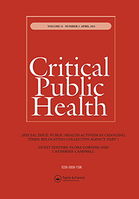 Cover image for Critical Public Health, Volume 31, Issue 2, 2021
