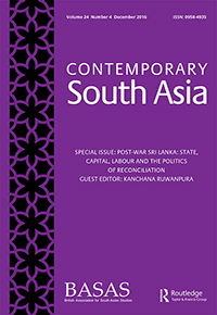 Cover image for Contemporary South Asia, Volume 24, Issue 4, 2016
