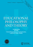 Cover image for Educational Philosophy and Theory, Volume 46, Issue 10, 2014