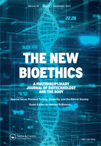 Cover image for The New Bioethics, Volume 29, Issue 3, 2023