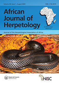 Cover image for African Journal of Herpetology, Volume 69, Issue 1, 2020