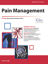 Cover image for Pain Management, Volume 14, Issue 4, 2024