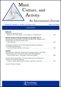 Cover image for Mind, Culture, and Activity, Volume 23, Issue 4, 2016