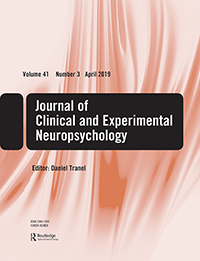 Cover image for Journal of Clinical and Experimental Neuropsychology, Volume 41, Issue 3, 2019