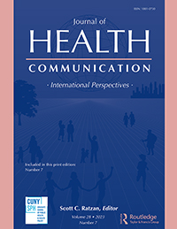 Cover image for Journal of Health Communication, Volume 28, Issue 7, 2023