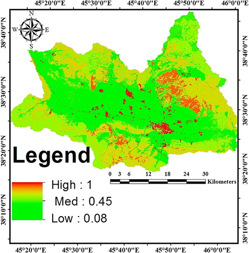 Figure 8 The area runoff coefficient map. Source: Author