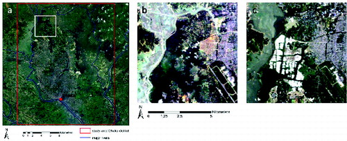 Figure 6. Development of artificial islands between 2000 (b) and 2009 (c).