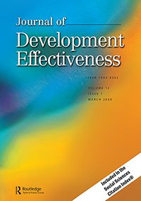 Cover image for Journal of Development Effectiveness, Volume 12, Issue 1, 2020