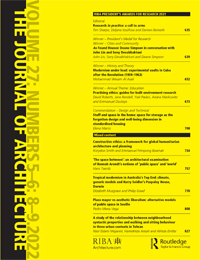 Cover image for The Journal of Architecture, Volume 27, Issue 5-6, 2022