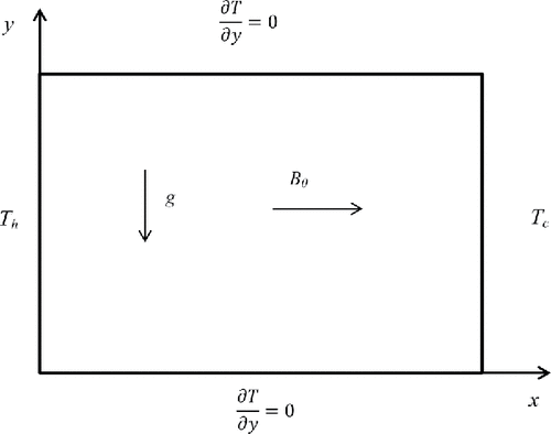 Figure 1. Physical model of the storage cavity and the boundary conditions.