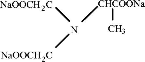 Figure 1. Chemical structure of methylglycinediacetic acid.