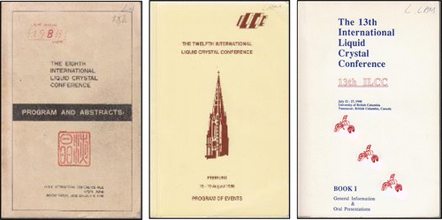 Figure 8. Program covers of three ILCCs: the 8th (Kyoto, 1980), 12th (Freiburg, 1988) and 13th (Vancouver, 1990). Note that the spelling of my family name switched back from Lin to Lam over the years. Lin and Lam correspond to the same Chinese character; Lin is in pinyin, Lam in Cantonese.