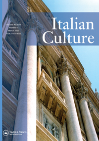 Cover image for Italian Culture, Volume 38, Issue 1, 2020